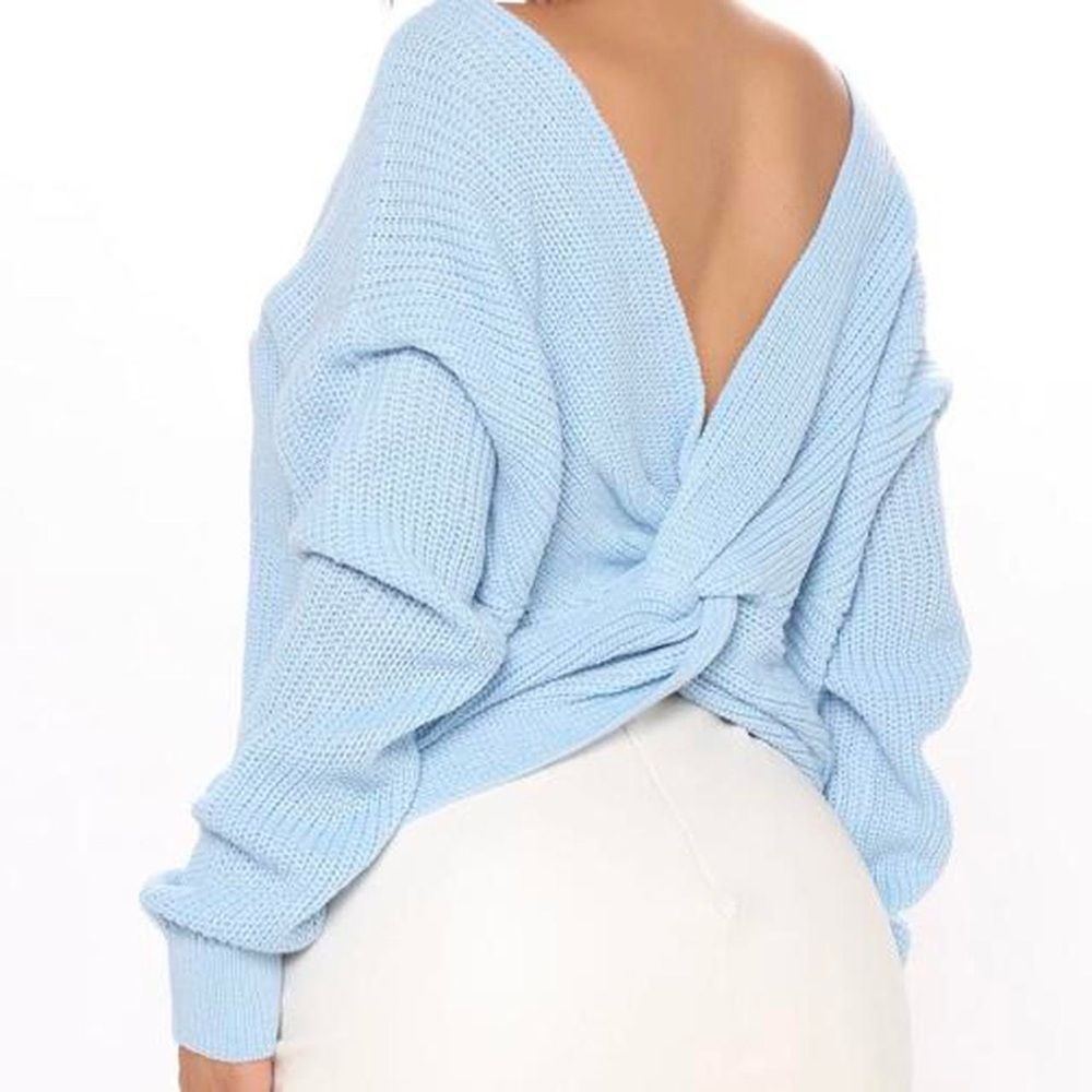 reversible twist sweater